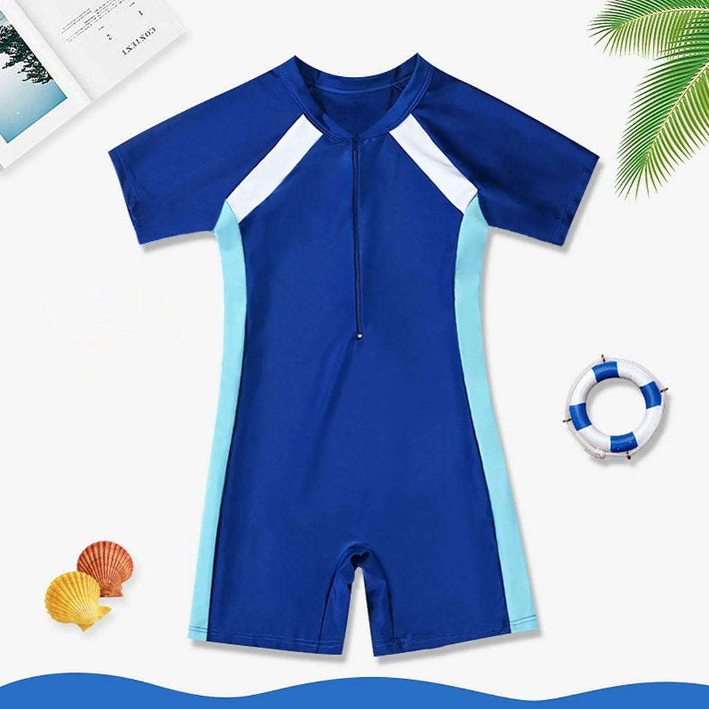 Girls And Boys 1 Piece Swimsuit Kid Water Sport Short Swimsuit Bathing Suits Boys Swimming Set 4t