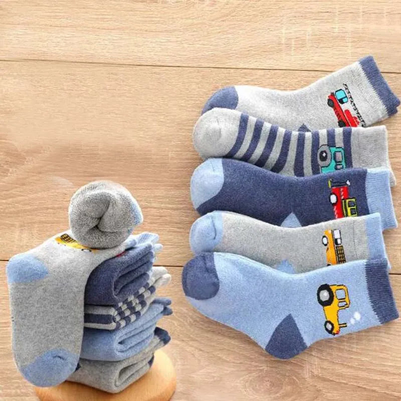 5Pai/lot New Boys' and Girls' Baby Socks  Autumn Winter Thickened Warm Socks