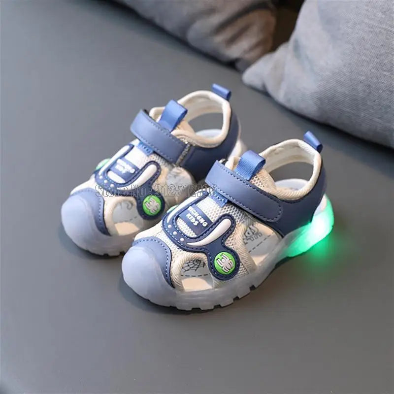 Children Led Glowing Sandals Girls Light Up Non-slip Luminous Boy Kids Fashion Casual Beach Shoes