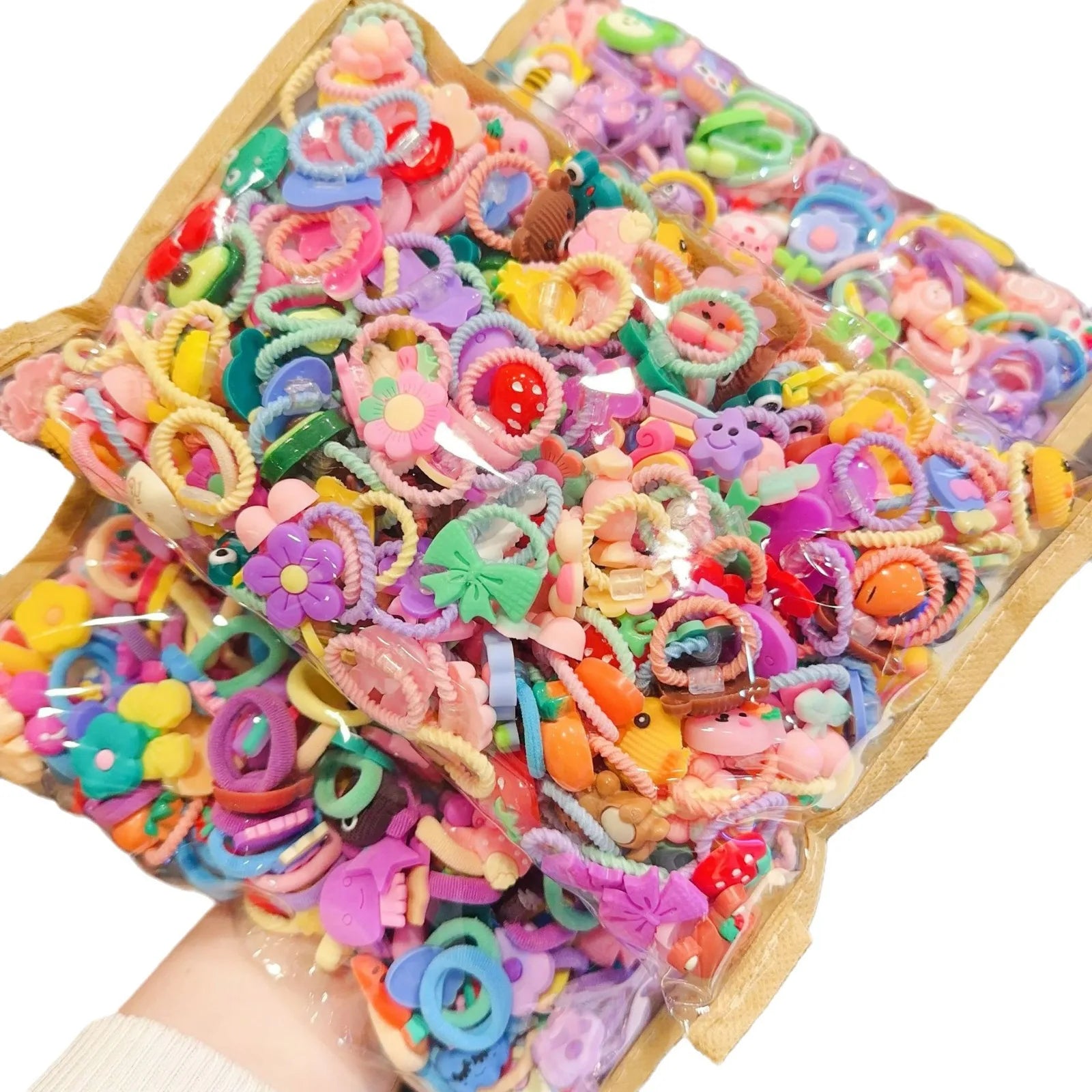20-100PCS Children's Cartoon Rubber Bands Cute Not Hurt Hair Headband Small Ring Ring Hair Rope Hair Bands