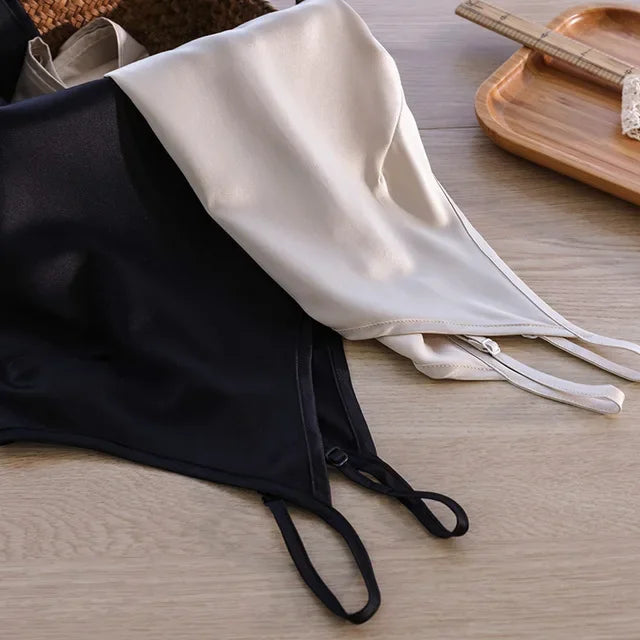 2026 Summer Women Satin Tank Tops Sexy Spaghetti Strap V-Neck Sleeveless Vintage Harajuku Streetwear Tops For Girls