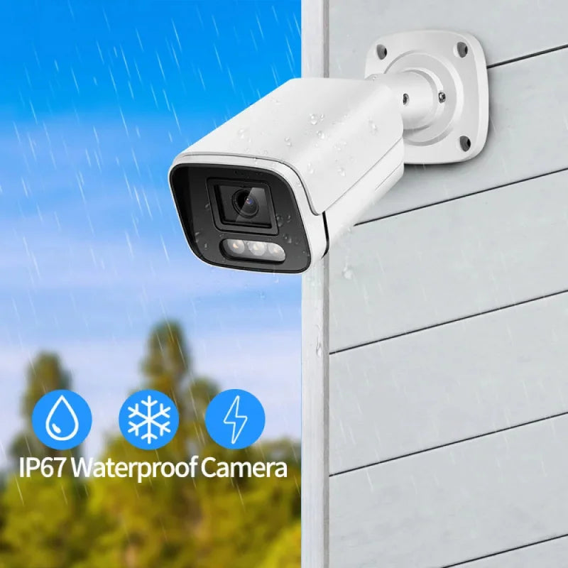 New 4K 8MP IP Camera Audio Outdoor POE H.265 Onvif Metal Bullet Home Color Night Vision Surveillance Camera