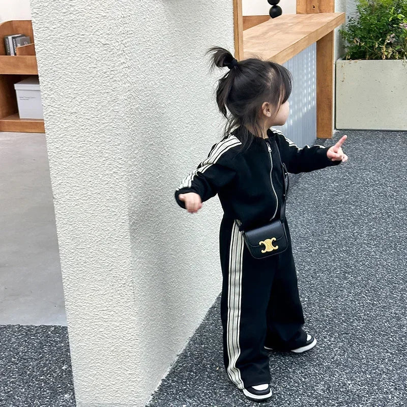 Girls' Zipper Hoodie & Pants Set - 2-Piece Casual Outfit for Toddlers | Boutique Kids' Clothing (Ages 2-6) Kids Clothes Girls
