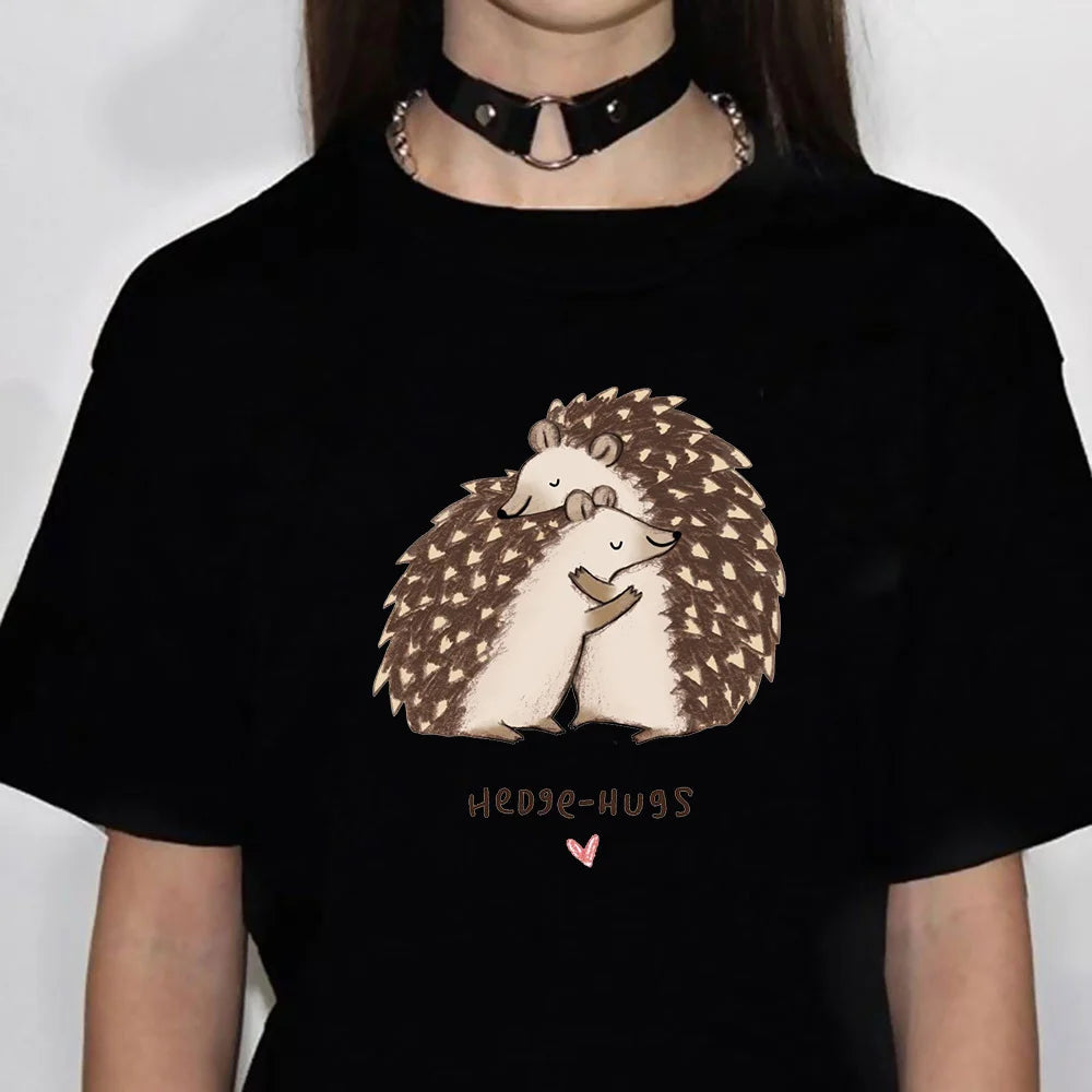 Hedgehog top women anime streetwear graphic top female comic y2k clothes
