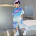Children Clothes Sets Boys Basketball Suit Summer New Fashion Outfit Kids Short-Sleeved Top Shorts 2 Piece 2-14 Years Old