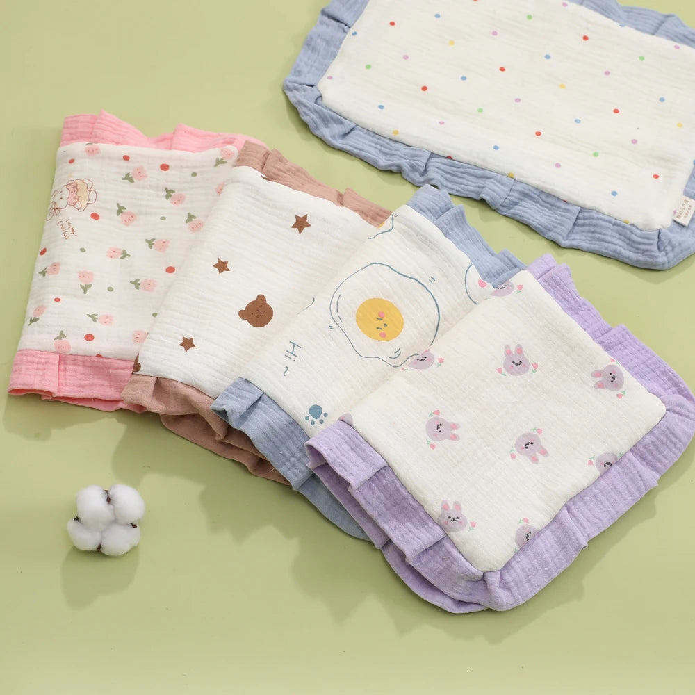 Newborn Baby Flat Pillow Cartoon Printed Baby Pillow Cotton New Born Cloud Pillow Four Seasons Universal Pillow Cushion