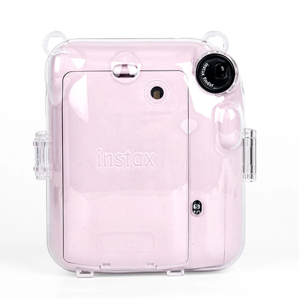 Mini Storage Case PC Crystal Protective Sleeve with Shoulder Strap for Fujifilm for Instax Mini 12 for Camera for Instax Mini12