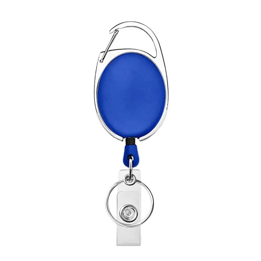 Belt Rope Office Lanyard Clip Keychain Name Tag Holder Keyring ID Card Key Ring Cord Reel Retract Pull Key Chain Badge