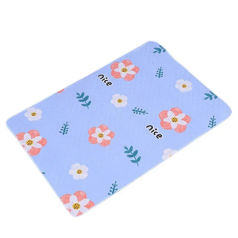 Cute Waterproof Washable Mattress Urine Mat for Baby Toddlers Cartoon Bed Protector Diaper Bedding Urine Pads Cloth Breathable