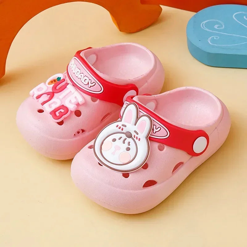 Summer New Baby Slippers Indoor Non-slip Soft Bottom Comfort Fashion Cute Children's Hole Shoes Boys Girls Kid Outdoors Sandals