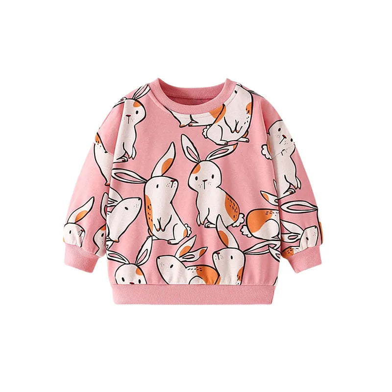 Jumping Meters Fashion Girls Sweatshirts Butterfly Toddler Kids Clothing Autumn Spring Sport Baby Hooded Shirts Clothes Shirts