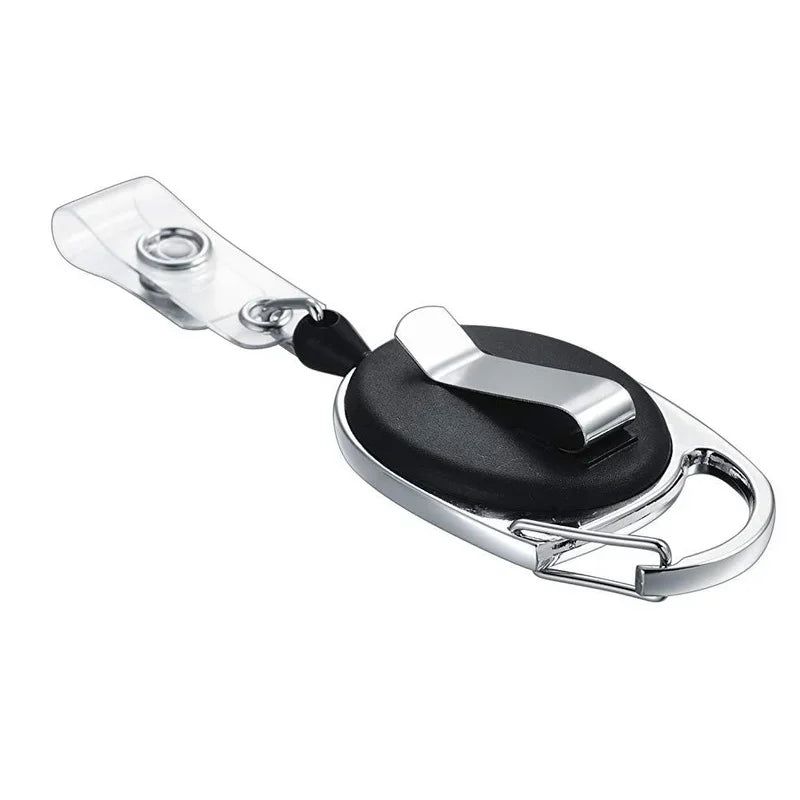 5PCS Retractable Reel ID Lanyard Name Tag Card Badge Support Key Chain Anti-Lost Clip Nurse Office Supplies