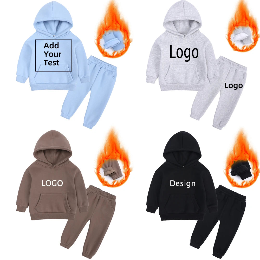New Arrival Sport Suit for Boys Clothing Set Casual Warm Hoodie Long Sleeve Tops Pant Clothes For Kids Outfits Tracksuit 2 Pcs