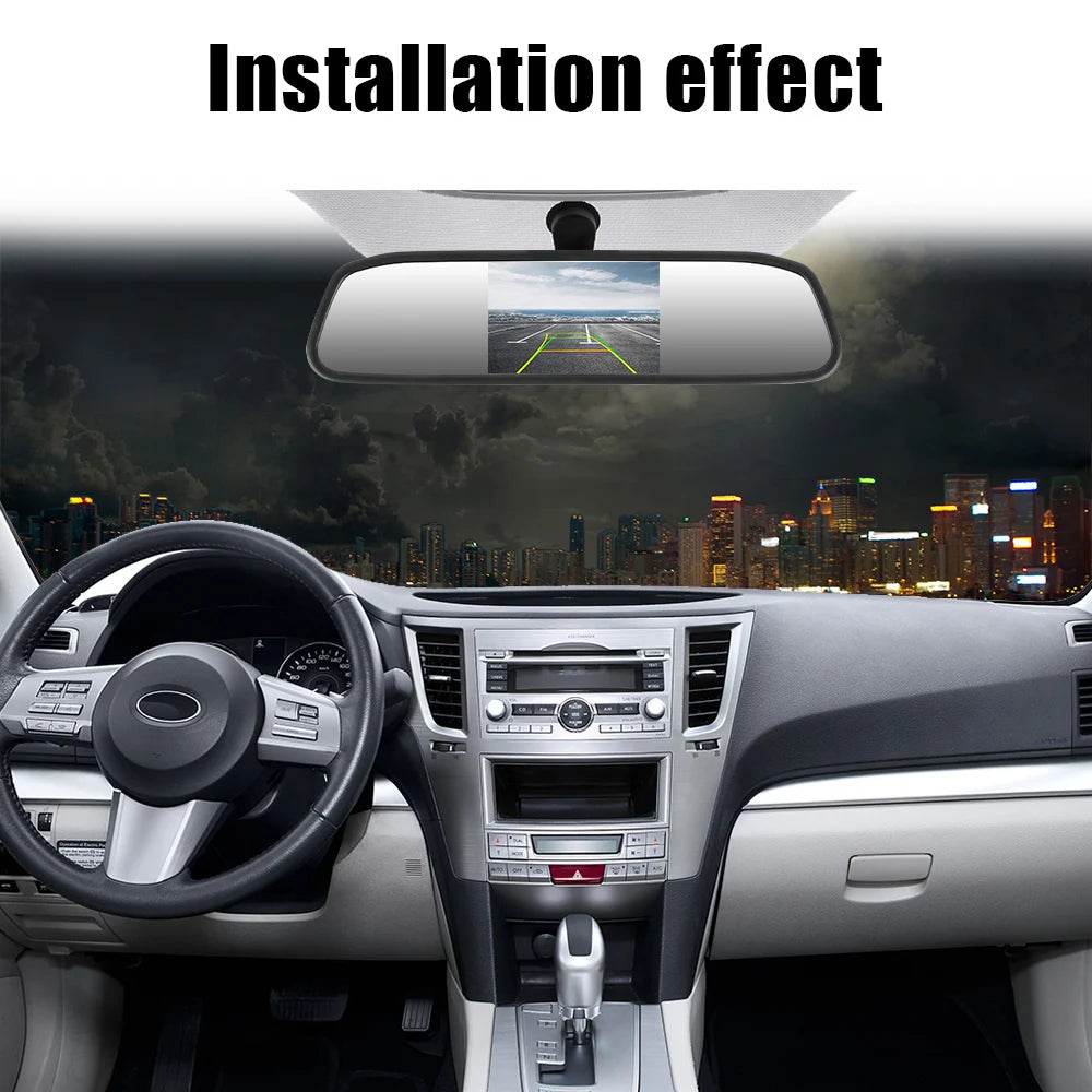 Universal TFT LCD Color Monitor Car Rearview Mirror Display HD Video Auto Parking Monitor 4.3 Inch Rearview