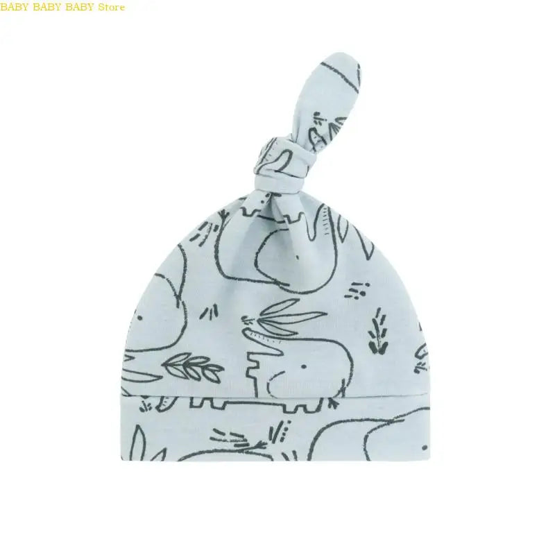 Q81A Elastic Baby Knotted Hat Comfortable Stretchy Newborns Fetal Caps Breathable Brimless Design for Kids 0 to 24 Month
