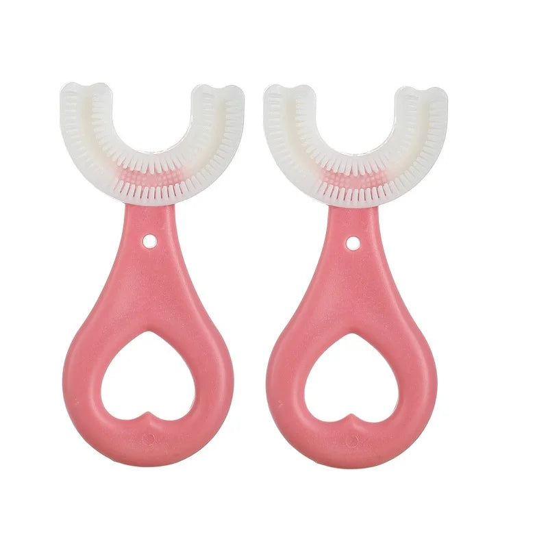 Baby Toothbrush Children 360 Degree U-shaped Child Toothbrush Teethers Baby Brush Silicone Kids Teeth Oral Care Cleaning