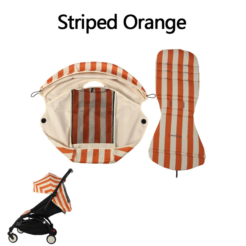 175° Stroller Hood&Seat Liner For Babyzen Yoyo Canopy Cover Cushion Fit YOYO2/YOYA Pram Sunshade 1:1 Fabric Stroller Accessories