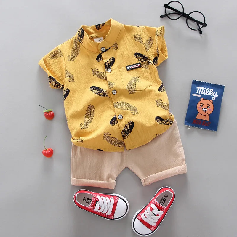 Fashion Baby Boy's Suit Summer Casual Clothes Set Top Shorts 2PCS Baby Clothing Set For Boys Infant Suits Kids Clothes