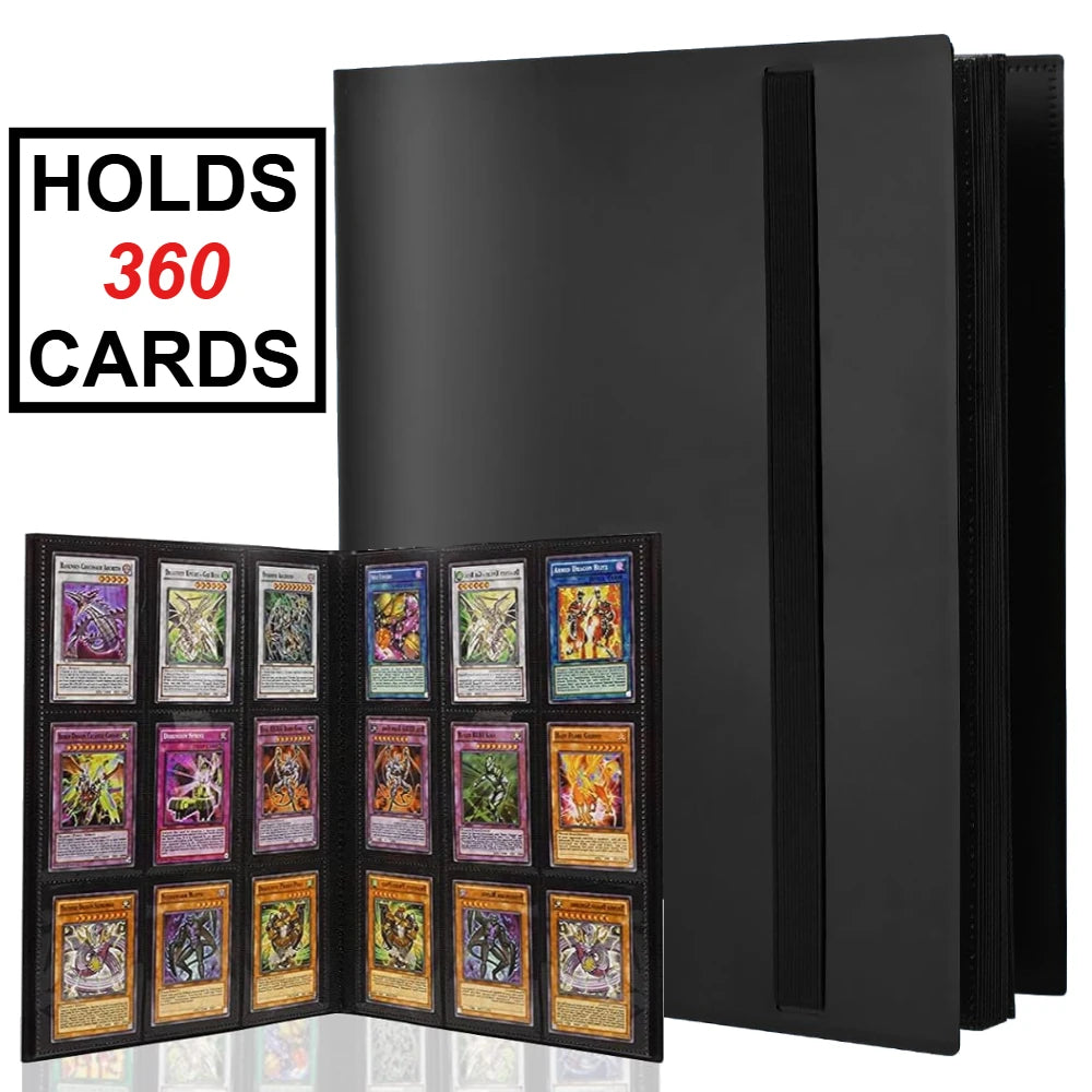 1Pc Card Binder 9-Grids 360 Trading Card Holder Book PP Cover Binder For Cards Durable Side Loading Card Book With Gaming Cards