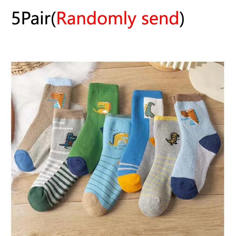 5Pai/lot New Boys' and Girls' Baby Socks  Autumn Winter Thickened Warm Socks