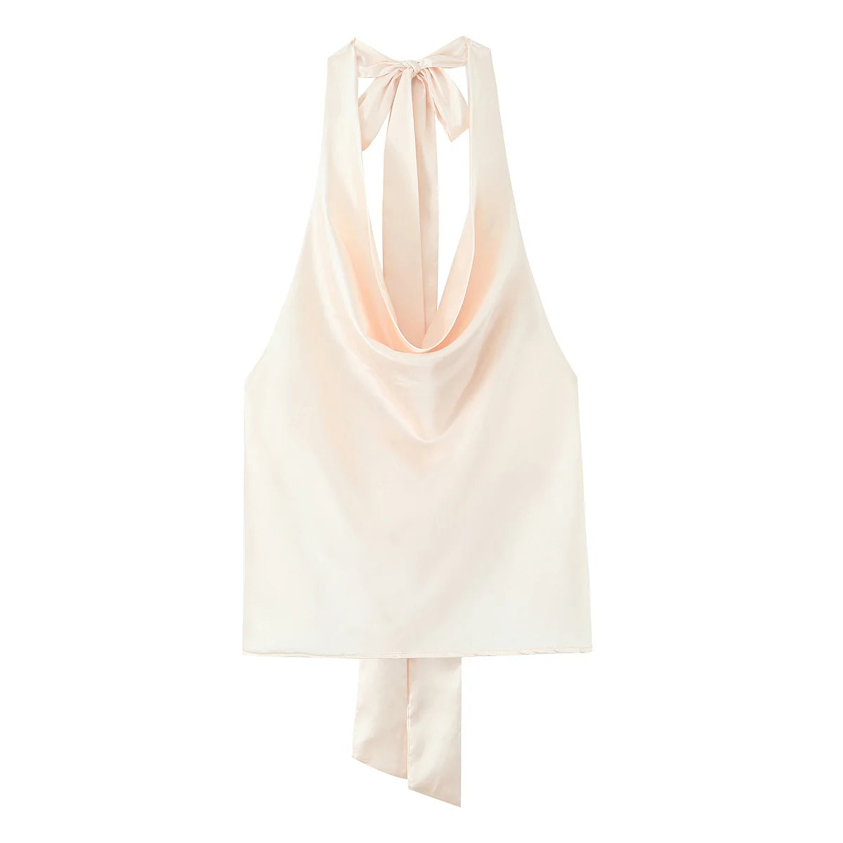 HH Female Summer Sexy Slim Short Top Solid Sleeveless Backless Bow Lace-Up Decoration Women's New Fashion Tops 7 Color