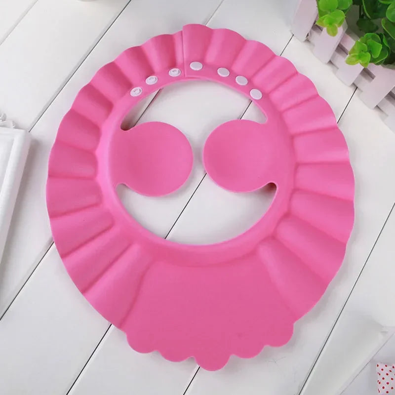 Adjustable Baby Shampoo Cap Waterproof Splashguard Bath Visor Hat Durable Infant Hair Wash Shield with Eye Protection for Shower