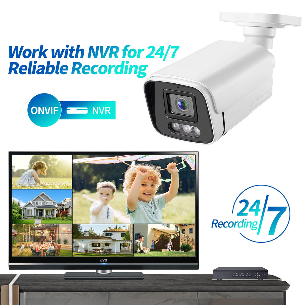 Gadinan H.265 4K Security POE IP Camera Face Human Detection Outdoor Audio 8MP 5MP Video Surveillance AI for CCTV NVR System