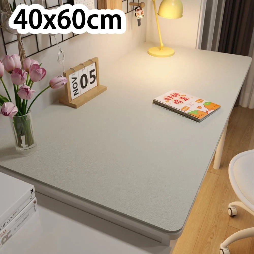 Simple Protection Eye Student Desk Mat Leather Oil-proof Coffee Table Mat Non-slip Solid Color Computer Desk Mat