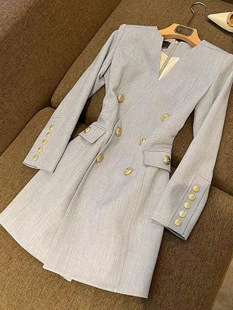 2025 Autumn Professional Dress Small Fragrant Elegant Blazer Design High-end Feel Slimming Waist Cinching Suit Skirt for Women