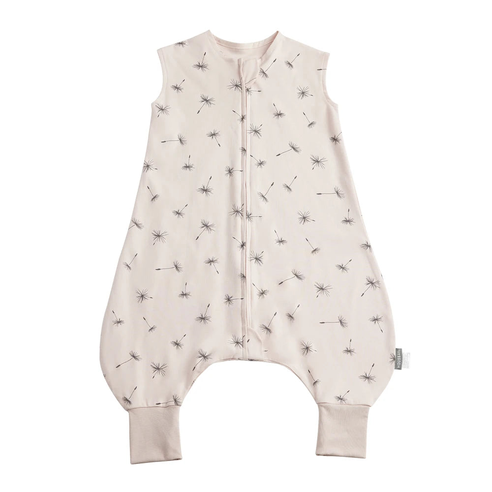 Bib-Style Sleeping Bag With Split Legs Single Layer All-Cotton Lightweight To Keep Baby Cool In Spring And Autumn