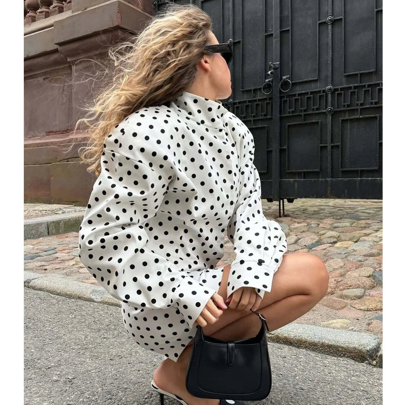 MUJER Polka Dot Mini Shorts for Women Fitness Bermuda Shorts Woman High Waist Short Women's Shorts Sets Holiday Casual Shorts