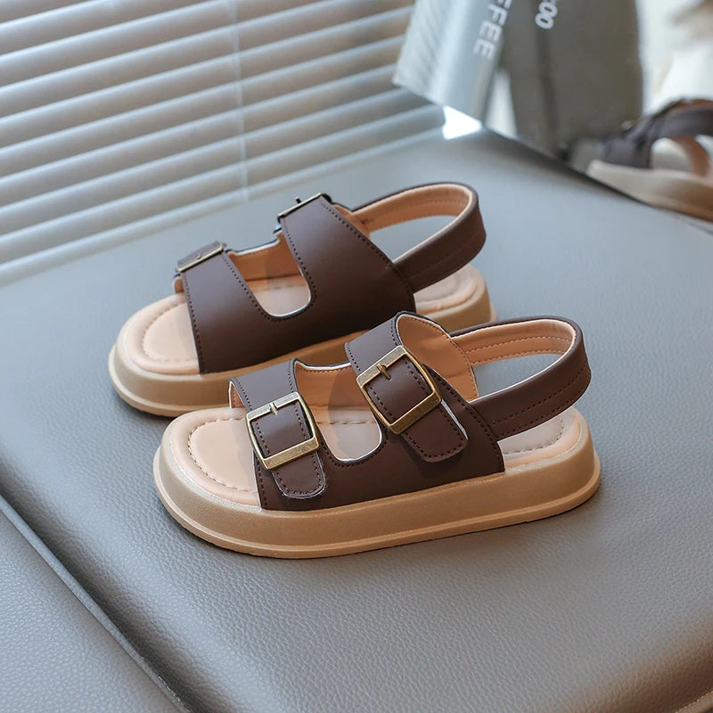 Children's Summer Sandals New Classic Girls Fashion Beach Sandals Causal Open-toe Kids Boys Platform Shoes Hollow-out Versatile