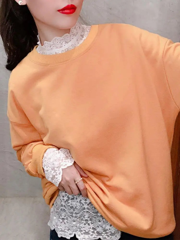 White Lace Base Shirt Women's Autumn Winter New Style Inner Hollow out Half High Collar Mesh Top Fashionable Korean Style Sli...