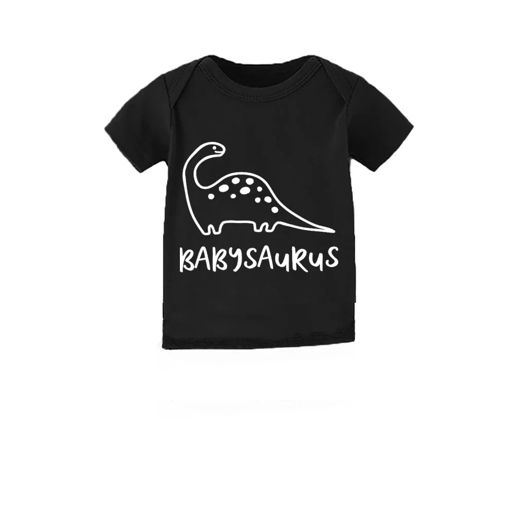 Dinosaur Family Shirts Mommy Daddy Shirt Baby Bodysuits Family Matching Outfits Short Sleeve Family Tshirt Family Gift Shirt