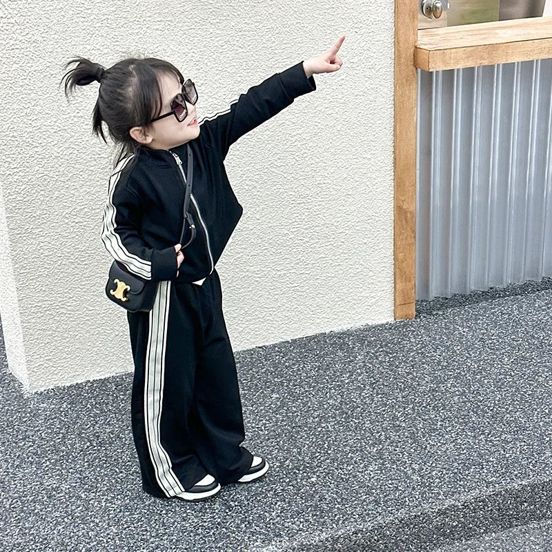 Girls' Zipper Hoodie & Pants Set - 2-Piece Casual Outfit for Toddlers | Boutique Kids' Clothing (Ages 2-6) Kids Clothes Girls
