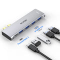 MOKiN 5 IN 2 USB 3.0 Hub 4 Ports TB3 USB HUB for Mouse, Keyboard Compatible with MacBook Pro Air Laptop Desktop Splitter