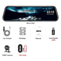 Mirror Camera for Car Touch Screen  Video Recorder Rearview mirror Dash Cam Front and Rear Camera Mirror DVR Black Box