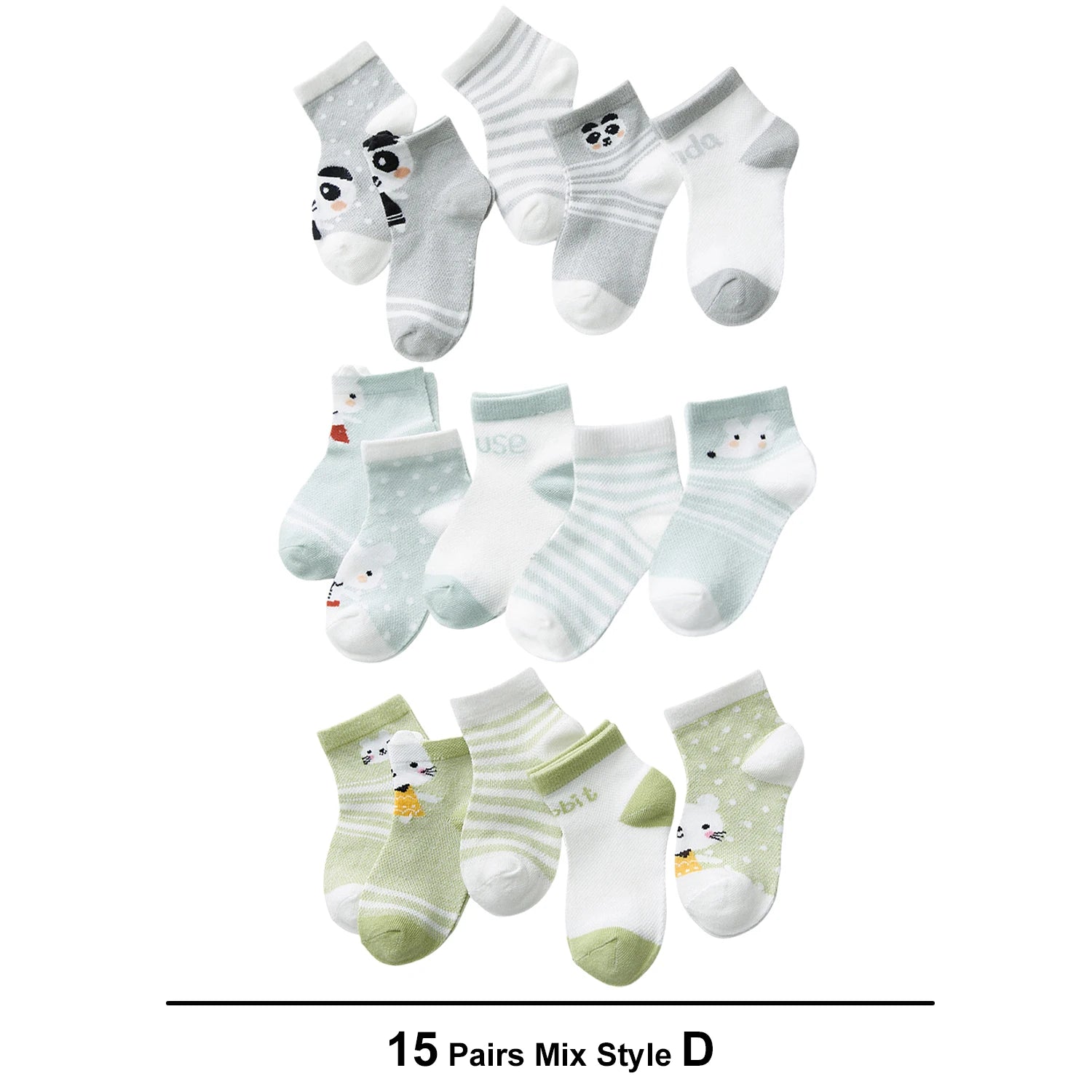 15Pairs/lot Infant Baby Socks Baby Socks for Girls Cotton Mesh Cute Newborn Boy Toddler Socks Baby Clothes Accessories