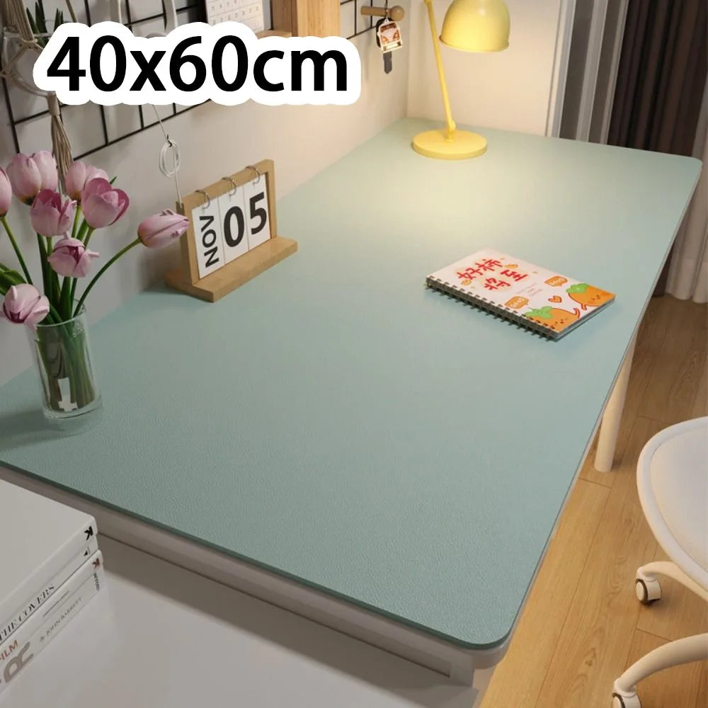 Simple Protection Eye Student Desk Mat Leather Oil-proof Coffee Table Mat Non-slip Solid Color Computer Desk Mat