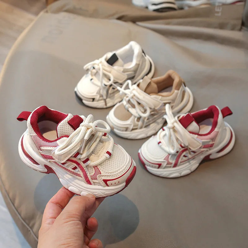 All Season New Breathable Children's Sports Shoes Little Student Shoes Flat with Boys Sneaker Shoes Girls Chunky Sneakers I07063