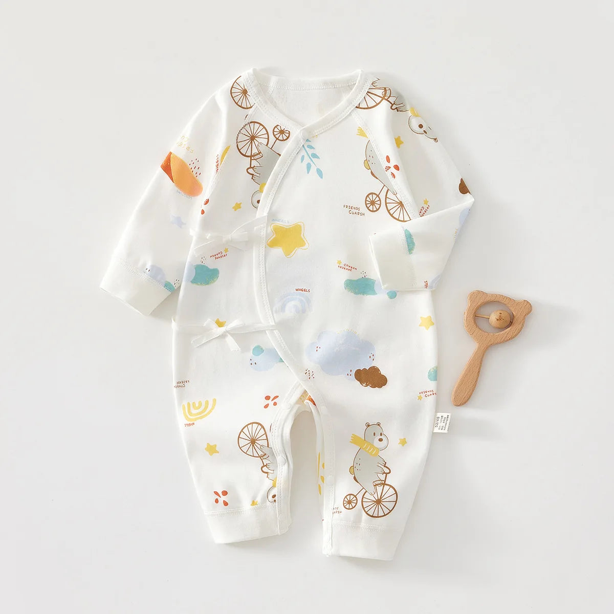 AYNIGIELL Spring and Autumn 0-6Months Baby Rompers Newborn Girls Boys 100%Cotton Clothes of Long Seeve Infant Clothing Pajamas
