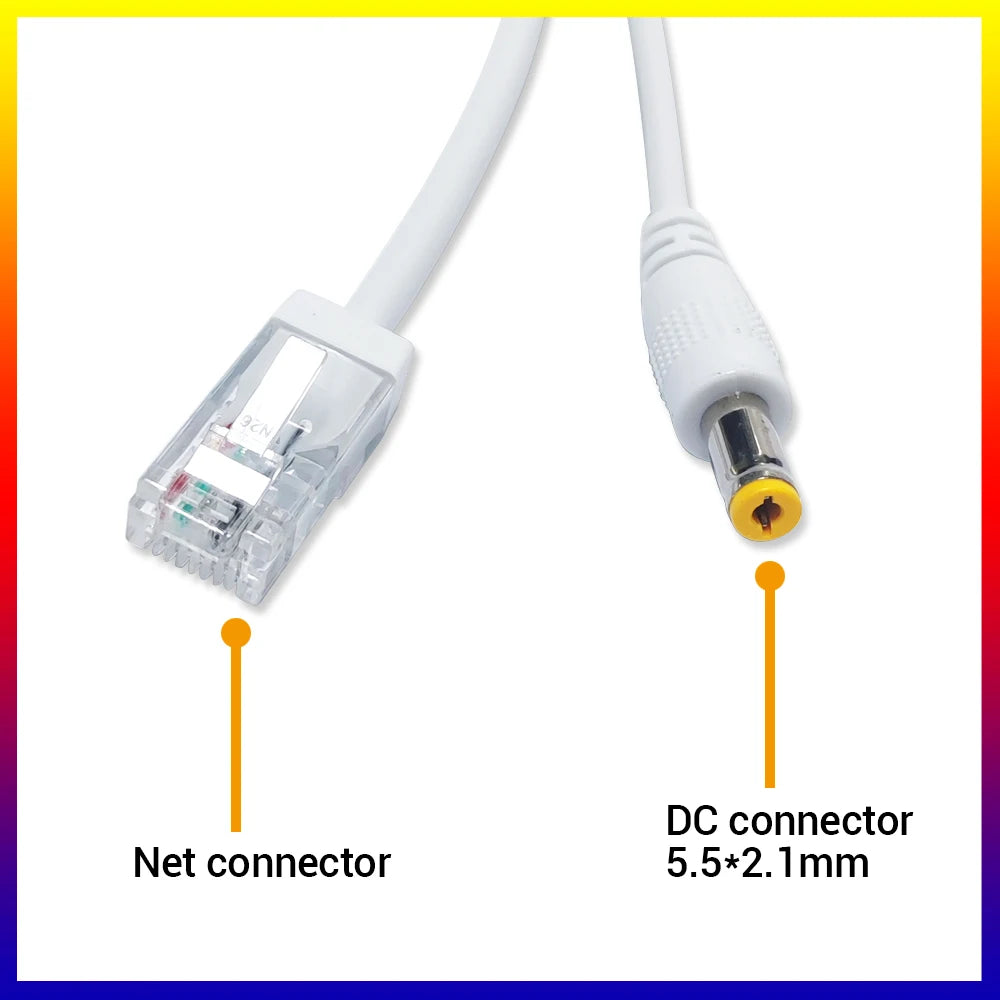 POE Spliter 48V to 12V Waterprrof Video And Power Adapter Cable Supply Module Injector Extender for IP Camera Splitter Net AP