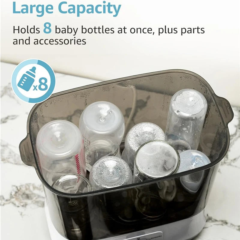 Large Capacity Electric Baby Bottle Sterilizer Dryer High Temp Steam Heater Safe Baby Feeding Essential