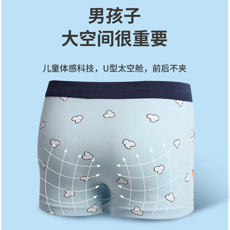 Children Boy Briefs 100% Cotton Soft Toddler Cartoon Girl Short Panties Kid Underwear for Infant Boy Teen Underpant 2 -15 Years