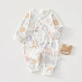 AYNIGIELL Spring and Autumn 0-6Months Baby Rompers Newborn Girls Boys 100%Cotton Clothes of Long Seeve Infant Clothing Pajamas