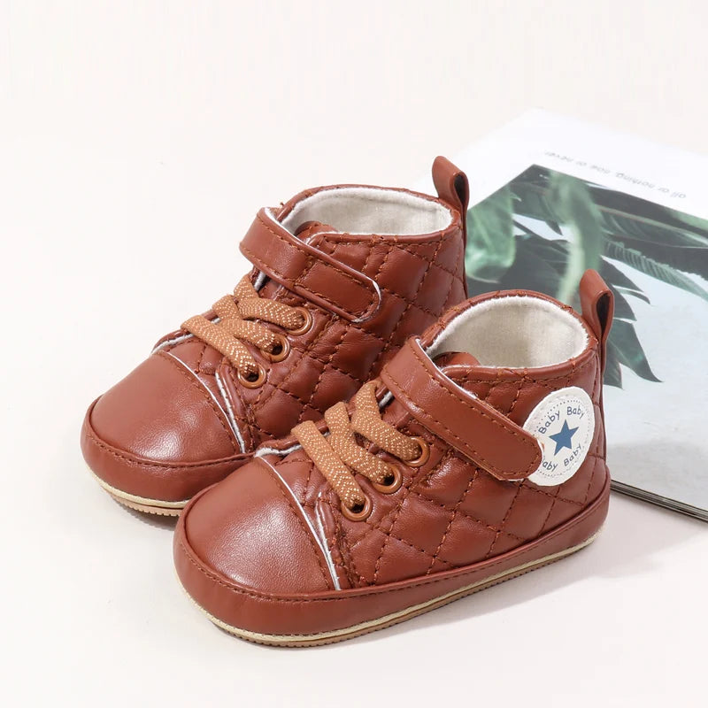 2025 Baby Boy Girl Spring and Autumn Fashion Design TPR Sole Anti Slip Walking Shoes High Quality Breathable Prewalker Shoes