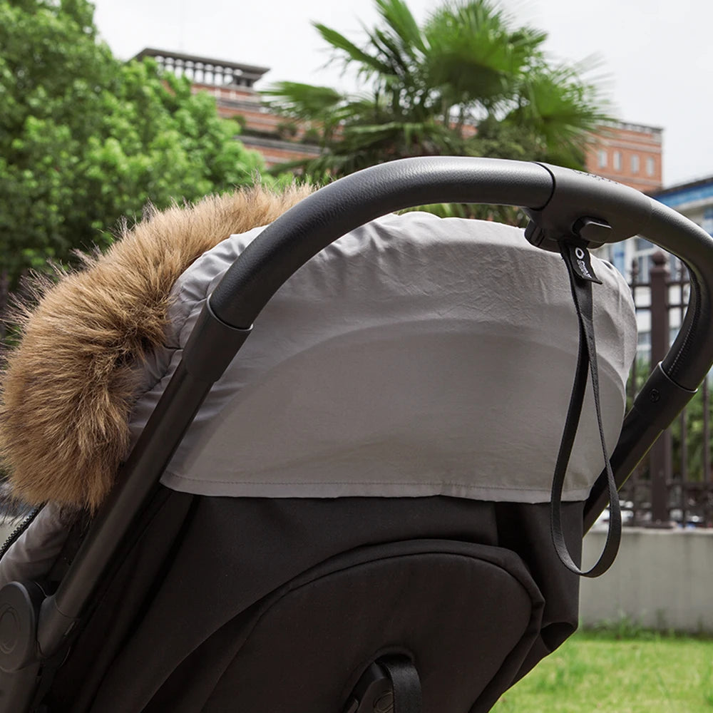 Baby Stroller Accessories Universal Pram Socks With Windproof Hooded Removable Fur Collar Winter Warm Envelope For Discharge