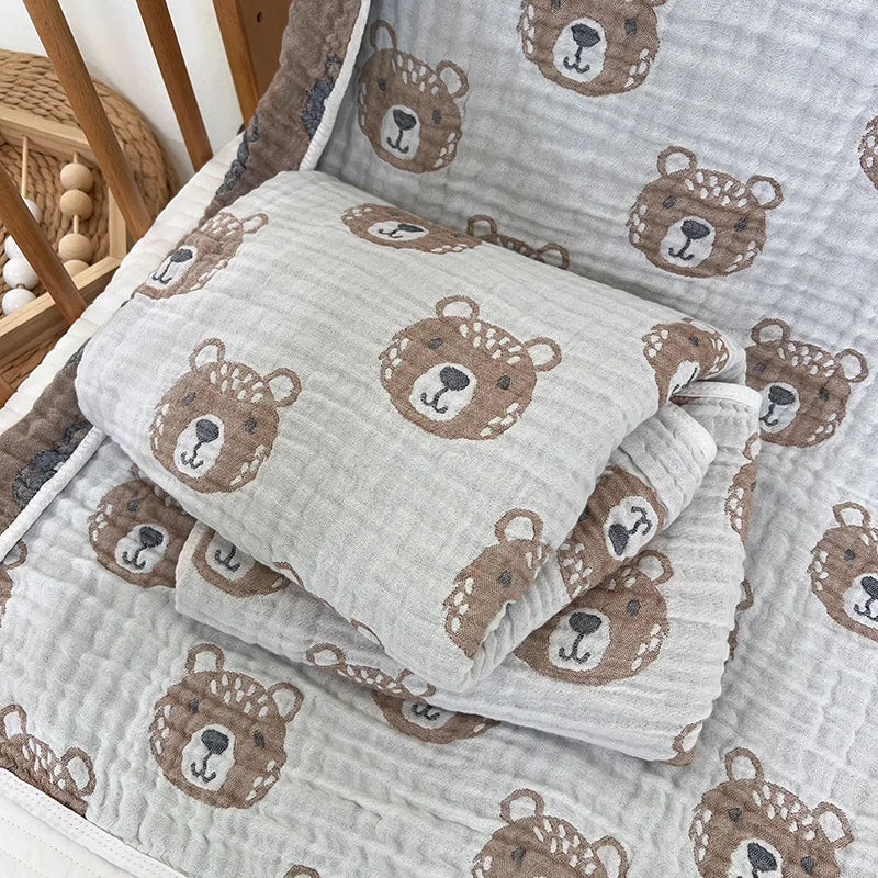 Baby Muslin Blanket Newborn Swaddle Blanket For Boys Girls Bamboo Soft Nursery Receiving Blanket For Bed Crib Quilt Bath Towel